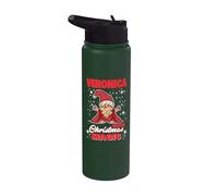 Veronica rende il nome magico di Natale Veronica gnomo Stainless Steel Insulated Water Bottle
