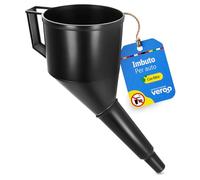 VEROO Imbuto Carburante per Auto, Benzina e Olio, Imbuto in Plastica Angolato con Filtro e Manico Ergonomico