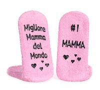 Veroola Calzini Divertenti Calzini Antiscivolo per la Mamma, Regalo Natale Donne, Regalo Compleanno Mamma, Regalo Festa Della Mamma. Idee Regalo Calzini Della Mamma.Stile A