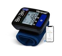 VEROVAL BiManán Misuratore di pressione da polso digitale compatto e digitale, tripla misurazione atomica, veloce e preciso, ergonomico, 200 letture, misura universale (22-42 cm)
