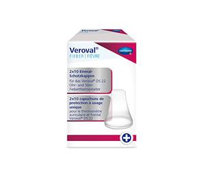 Veroval Cappucci Protettivi per Termometro 20 pz | Cappucci Monouso Compatibili Per Un Utilizzo Igienico Del Termometro.