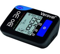 Veroval Compact + Braccio Misuratore di Pressione Arteriosa da Braccio, Fibrillazione Atriale, Battito Cardiaco Irregolare, Sistema Automatico di Tripla Misurazione, Bluetooth