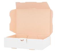 verpacking 100 Scatole fustellate bianche | scatole per spedizioni piatte | 18 x 13 x 4,5 cm - MB 2