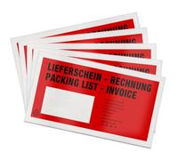 verpacking Buste adesive per documenti di trasporto e fatture | formato DIN lungo | con stampa multilingue | 100 unità