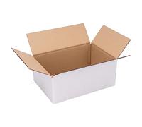 verpacking Cartoni pieghevoli 250 x 175 x 100 mm, colore bianco (dimensioni esterne 255 x 180 x 110 mm), KK 24, 1 ondulato, per piccoli prodotti DHL Pacchetti S DPD S GLS S S (50 pezzi)