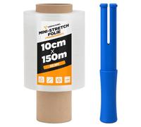 verpacking Mini pellicola elastica 23 my di spessore, 100 mm x 150 m, resistente agli strappi, estensibile e flessibile, pellicola elastica per imballaggio (6 rotoli + 1 rotolo)