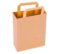 verpacking sacchetti di carta kraft con manici 22 x 18 x 8 cm Marrone [taglia e colore a scelta] buste regalo spesa biodegradabili commercio 250 pezzi