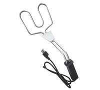 Verplexter Avviatore elettrico a carbone, Premium500 W, doppio anello per barbecue, design a doppio anello con manico più lungo e angolato, si accende rapidamente e facilmente senza la necessità di