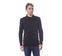 Verri Black Cotton Men Polo Shirt Long Sleeve - L