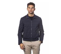 Verri Blue Wool Men Bomber Jacket - IT54 | XXL