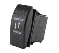 Verricello 12V 20A - Interruttore a bascula ON-OFF-ON, 7 poli, LED blu, In/Out