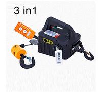 Verricello 500kg Telecomando Remote Gru Pahist Wire Rope Paranco elettrico Alluminio Shell Hoist Hoist Indoor Piccola gru(3 in 1,500kg 7.6m)