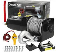 Verricello elettrico 12 V per forza treno 1133 kg 2500 lb paranco 970 W telecomando argano auto