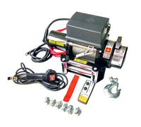 Verricello elettrico 12V 2721kg 3300W, Argano a cavo lunghezza 20 m Ø 7.2mm
