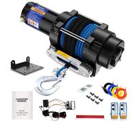 Verricello Elettrico 12V 4500 LBS / 2045 Kg Cavo Sintetico 5.5mm15m IP67 Imperm