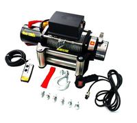 Verricello elettrico 12V 5443kg 4800W, argano a cavo lunghezza 28 m, Ø 9,1mm