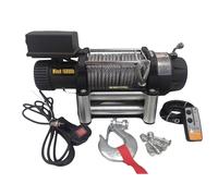 Verricello elettrico 12V 7620kg 4500W, Argano a cavo lunghezza 26m, Ø 11mm