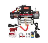 Verricello elettrico 13500LBS e 12V 92ft Funi for cavi in acciaio Cinghia di traino for rimorchio for auto 4X4 ATV Camion fuoristrada con controllo wireless