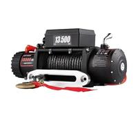Verricello elettrico 13500LBS Verricello Elettrico 12v 27M/92FT Corda Sintetica Di Sollevamento Treuils Paranco Per 4X4 Auto Rimorchio ATV Camion Paranco Elettrico Telecomandato