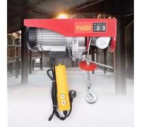 Verricello elettrico 220V 1300W Cavo 400-800kg Altezza di sollevamento Gancio singolo/Doppio gancio 12 m/6 m Cavo di acciaio Diametro 5mm