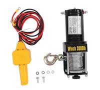 Verricello elettrico 24 V, terminale con nucleo in rame, buona conducibilità, bassa generazione di calore, kit verricello elettrico, cavo in acciaio, antiruggine, con telecomando per ATV