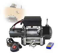 Verricello elettrico da 800 W, resistente, con corda sintetica da 10 m, impermeabile, telecomando wireless e cablato, gancio antiscivolo rinforzato