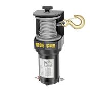 Verricello elettrico, dispositivo di traino 900 kg, con motore in rame e IP67, per fuoristrada e barche, nero