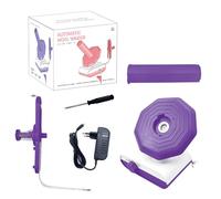 Verricello elettrico & gomitolo di filato, supporto automatico per filo a maglia, rotolo di filato di lana di grandi volumi con velocità regolabile, viola