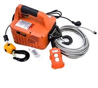 Verricello elettrico portatile, 200 kg, 110 V, verricello elettrico in acciaio per sollevamento e traino, blocco elettrico manuale pesante, ideale per rimorchi e costruzioni