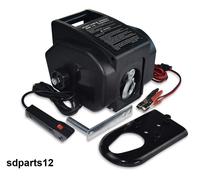 Verricello Elettrico Portatile 910kg 2000lb 12V 280W Telecomando Rimorchio Barca