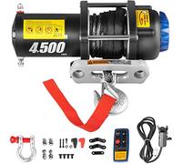 Verricello for camion Verricello elettrico 12V 4500 LBS Corda sintetica Off Road Impermeabile ATV UTV Verricelli con telecomando wireless