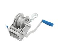 Verricello manuale 2500 lbs con fune metallica lunghezza 7 metri, freno cricchetto funzione di blocco, per barche, rimorchi, industria