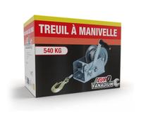 Argano paranco manuale portata 540kg cavo acciaio 10mt cricchetto PRTRM1000