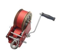 Verricello Manuale, Argano manuale Argano manuale con placcatura da 3000 libbre, argano a corda in nylon zincato di colore rosso stampato a spruzzo