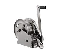 Verricello manuale con cricchetto a due vie in acciaio inox per sollevamento pesante, capacità 1100 kg, include cavo in acciaio - & soluzione affidabile di trazione