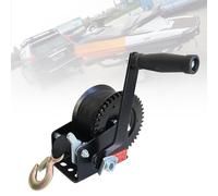 Verricello manuale durevole, capacità di carico da 500 a 3.500 libbre, ideale per tirare, sollevare e trainare barche, rimorchi e camion nero 1200lbs(8m)