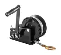verricello manuale, mano pesante, Argano manuale a 2 velocità, cricchetto bidirezionale, 3500 libbre, cavo in acciaio da 6 mm x 10 m e gancio nero
