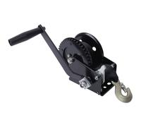 Verricello manuale versatile, da 500 a 3.500 libbre, ideale per trainare, sollevare e tirare - Costruzione in acciaio resistente per uso esterno argento 1600lbs(8m)