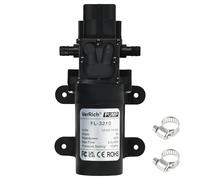VerRich Pompa dell'acqua DC 12 V 100 PSI 7 bar a membrana con interruttore di pressione 4 l/min 1 GPM 3/8" 10 mm connettore con 2 fascette regolabili per rubinetti, camper, roulotte
