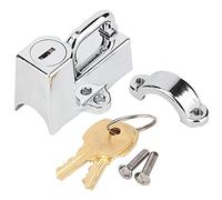 Verrou de sécurité pour casque de moto 1-1/4 à 1-1/2, kit de verrouillage de sécurité pour casque de moto, verrouillage de sécurité inviolable avec clé (Plated Color)