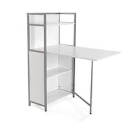 E_0002_S3408812 Versa Scaffale Versa 10330152 Bianco Tavolo Pieghevole Metallo L