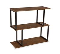 VERSA Boston Scaffale per Libri, Libreria Industriale per Sala, Ufficio, Ingresso, Misure (A x L x l) 75 x 30 x 80 cm, Legno e Metallo, Colore Marrone e Nero