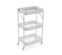 Versa Carrello Pieghevole in Metallo Bianco
