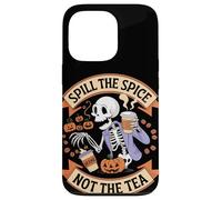 Versa la spezia e non il tè Pumpkin Spice Skeleton Custodia per iPhone 13 Pro