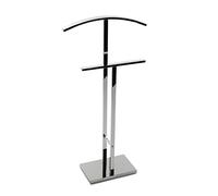 VERSA Lund Servo Muto Moderno e Multifunzionale, Appendiabiti Indossatore per Camera da Letto e Spogliatoio, Misure (A x L x l) 100 x 20 x 52 cm, Acciaio, Colore Argento