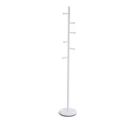 VERSA Malai Appendiabiti da Terra in Stile Minimalista, Attaccapanni da Terra per Ingresso, con 6 Ganci o Appendiabiti, Misure (A x L x l) 170 x 28 x 28 cm, Metallo, Colore Bianco