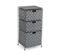 Versa Mannheim Mobile da Bagno ausiliario, cassettiera con 3 cassetti per organizzare, Contenitore Moderno e Divertente, Dimensioni (A x L x P) 72 x 35 x 29 cm, Metallo e Nylon, Colore Grigio Chiaro