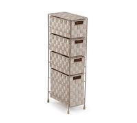 Versa Mannheim Mobile da Bagno ausiliario, cassettiera con 3 cassetti per organizzare, Contenitore Moderno e Divertente, Dimensioni (A x L x P) 69 x 28 x 15,5 cm, Metallo e Nylon, Colore Beige