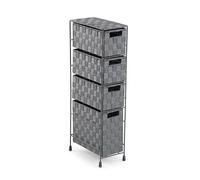 VERSA Mannheim Mobile da Bagno ausiliario, cassettiera con 3 cassetti per organizzare, Dimensioni (A x L x P) 69 x 28 x 15,5 cm, Metallo e Nylon, Colore Grigio Chiaro