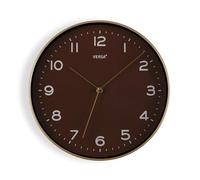 VERSA Orologi da Parete Stile Moderno, Misure (H x L x L) 4,3 x 30,5 x 30,5 cm, Marrone